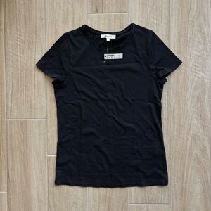 NWT Essential Slim Tee in Lightweight Cotton, Jet Black, Size S